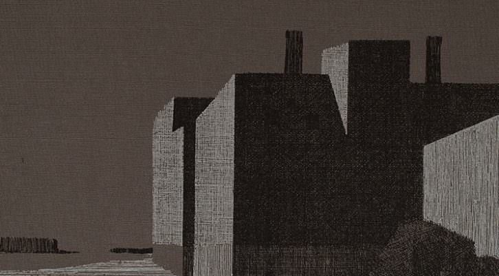 Marcelo Fuentes, 5 Arquitecturas, 2012. Tamaño hoja: 35 x 25 cm. Tamaño mancha: 14 x 24 cm. Imagen cedida por Larga Marcha.