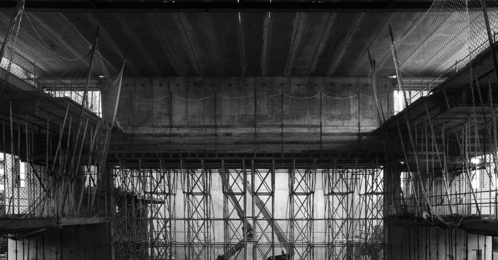Construcción del edificio del Centro Cultural Rambleta por Mariela Apollonio, imagen cedida por Helena de las Heras.