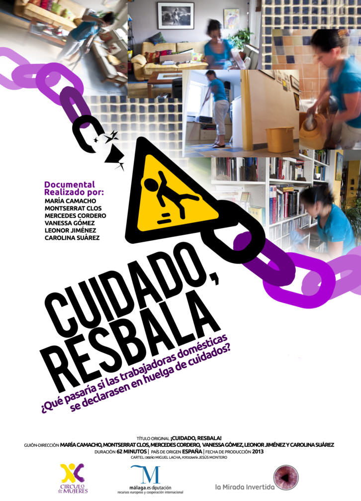 Cartel anunciador del documental 'Cuidado, resbala'. Imagen cortesía de La Llotgeta.