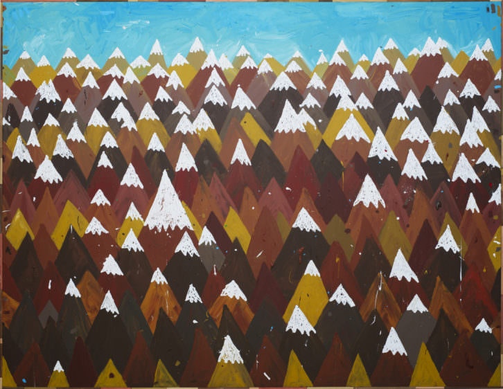 "Montañas", Antonio Ballester Moreno, 2012. Acrílico sobre lienzo, 195 x 253 cm. Imagen cortesía de Galería MAISTERRAVALBUENA.