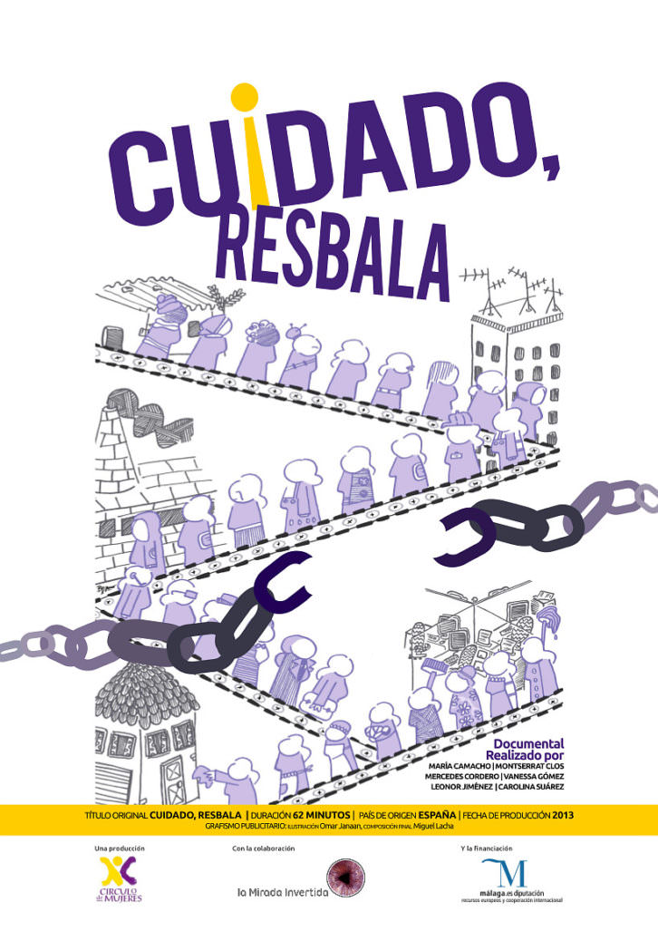 Cartel del documental 'Cuidado, resbala'. Aula de Cultura La Llotgeta