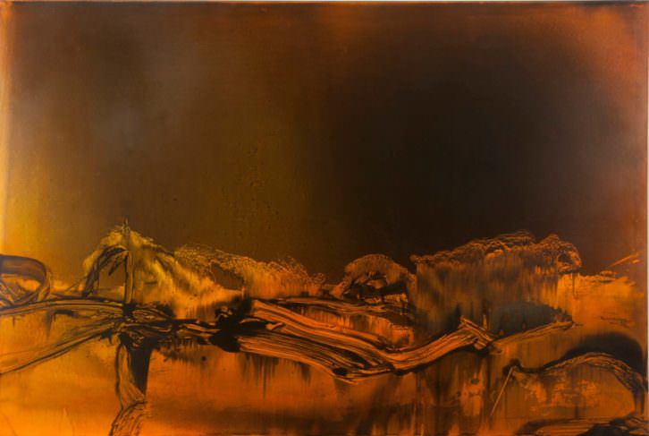 "Memoria de una noche", Luis Moscardó. Óleo sobre lienzo, 130 x 195 cm. 2013. Imagen cortesía de Kir Royal Gallery.