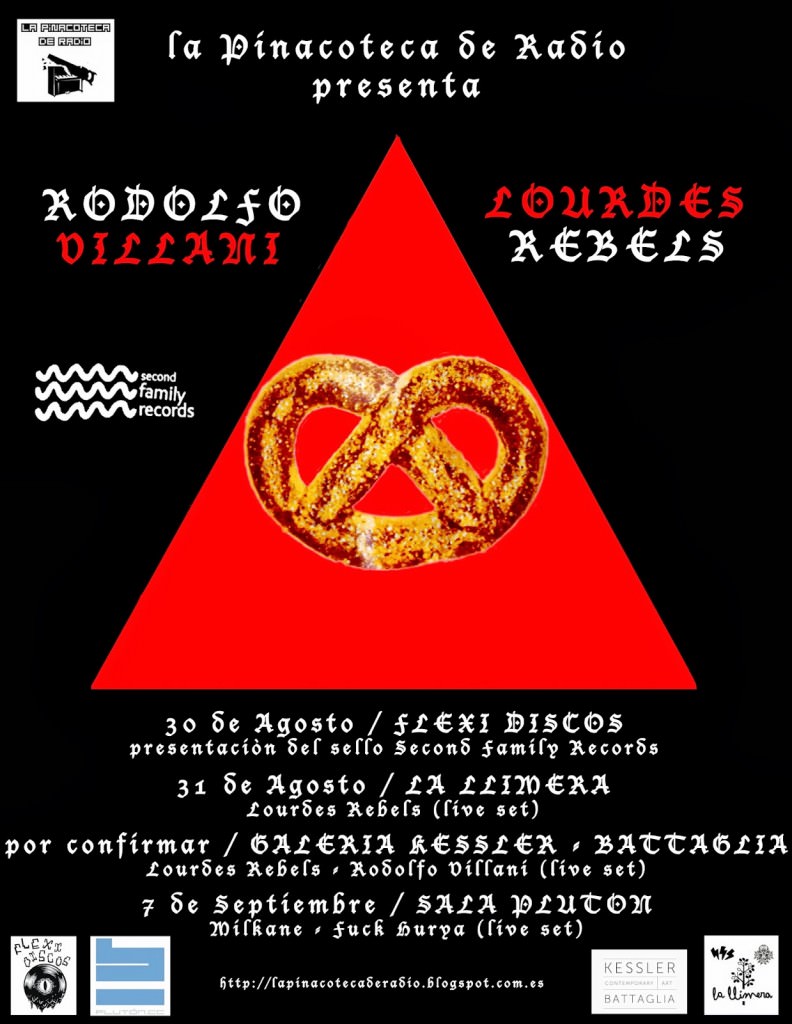 Cartel de presentación de Rodolfo Villani y Lourdes Rebels. Imagen cortesía de La Pinoteca Radio.