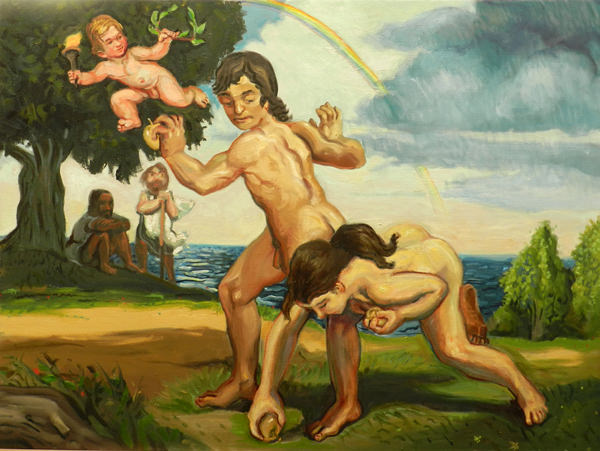 Atalanta e Hipómenes, obra de Gabriel Alonso para 'Metamorfosis XXI'. Imagen cortesía del autor.