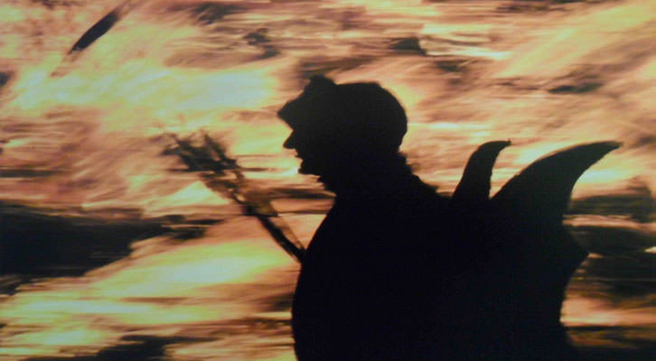 Fotografía de Juan Carlos Barberá en 'Fuego, demonios y santos'. Aula de Cultura La Llotgeta