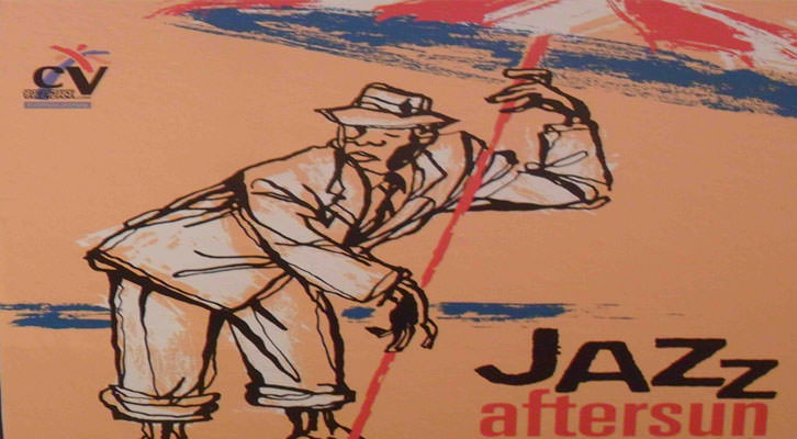 Detalle de uno de los carteles de la exposición 'Con acento. Memoria gráfica del jazz en España'.