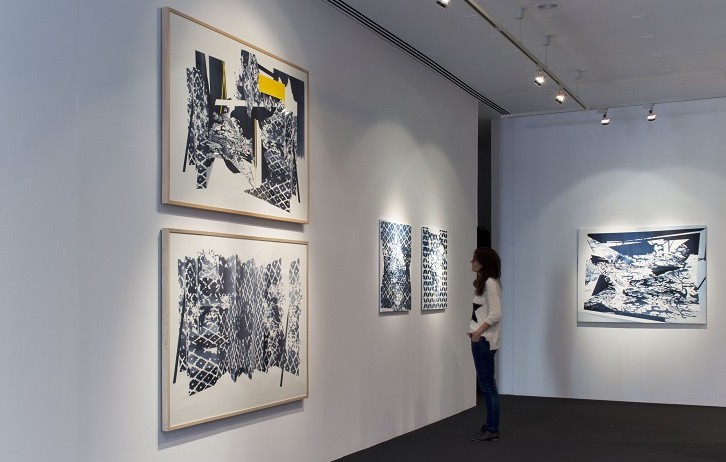 Vista de la exposición de Fernando M Romero en la galería PazYComedias