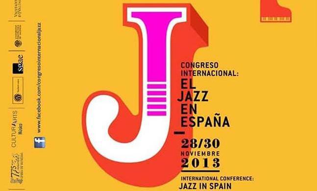 Detalle del cartel del Congreso Internacional: El Jazz en Valencia.