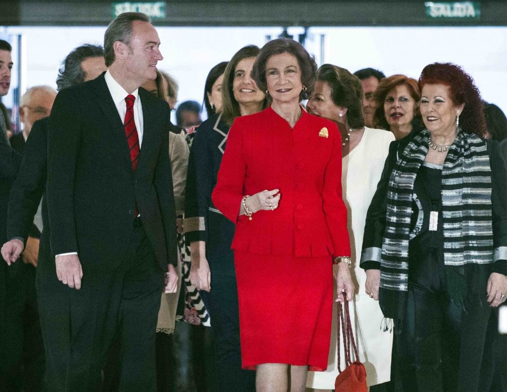 La Reina Doña Sofía, durante la inauguración de la exposición conmemorativa de los 25 años del IVAM. Foto: Miguel Lorenzo