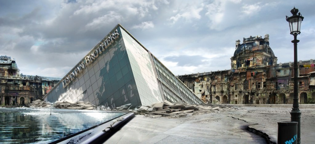 Isaac Montoya, Reconstrucción (París), 2010 (fotografía digital bajo metacrilato, 115 x 250 cm). Imagen cortesía del artista.