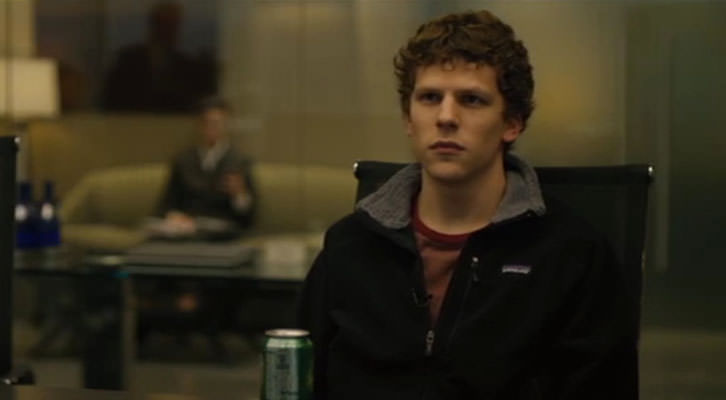 Jesse Eisenberg, como Mark Zuckerberg, en 'La red social', de David Fincher.