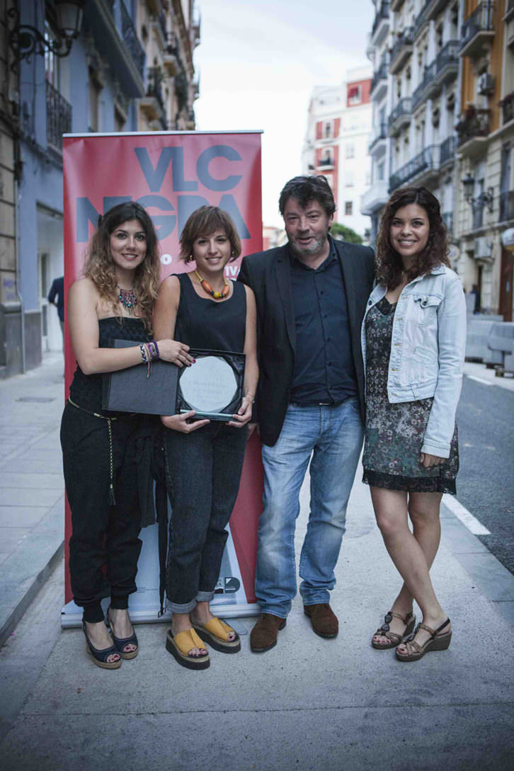 De izquierda a derecha, Olga Fabra, Marta Catalán, Enrique Urbizu y Rosa Hurtado. Fotografía: Santiago Carrión