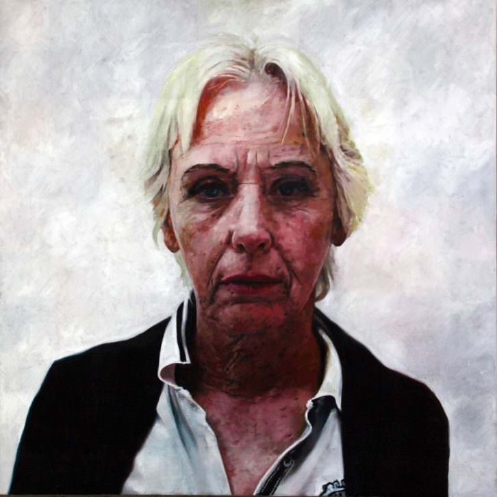 Enrique Zabala. Serie Never so close. Portraits, 2012-2014. Acrílico y óleo sobre lienzo. 81 x 81 x 3 cm. Imagen cotesía del artista y Galería Rosa Santos.