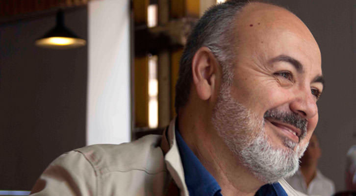 Rafael Maluenda, director de Cinema Jove, en un momento de los Desayunos Makma en Lotelito. Fotografía: Gala Font de Mora.