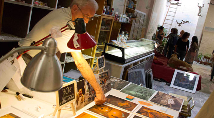 Imagen tomada en el estudio de Anna Sanchis durante los días de Russafart 2014. Fotografía: Maite Bäckman.