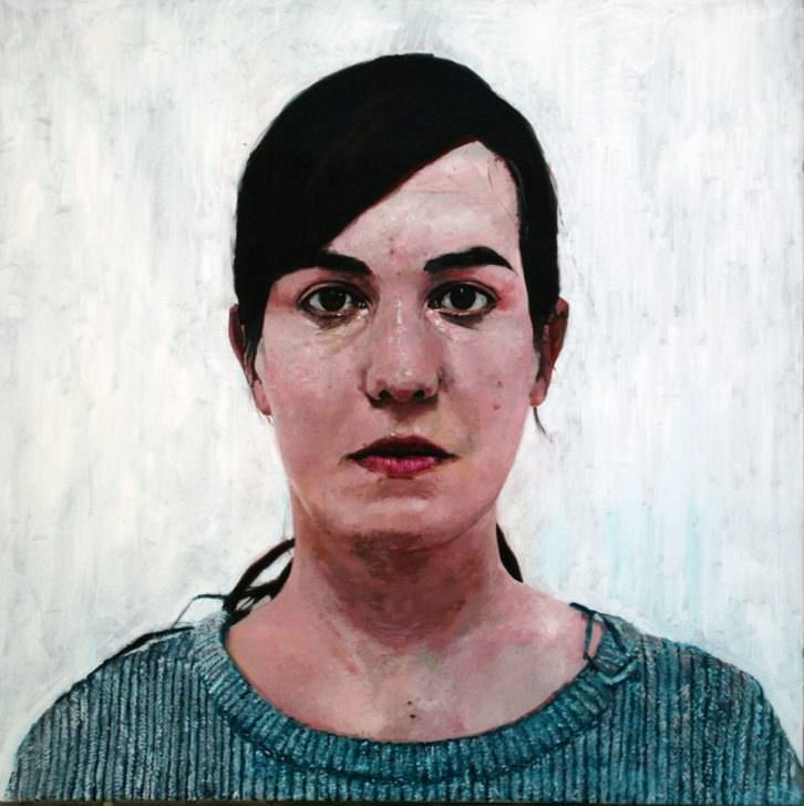 Enrique Zabala. Serie Never so close. Portraits, 2012-2014. Acrílico y óleo sobre lienzo. 81 x 81 x 3 cm. Imagen cotesía del artista y Galería Rosa Santos.