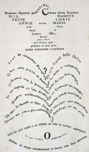 Calligrammes, de Apollinaire. Imagen cortesía de José Emilio Antón.