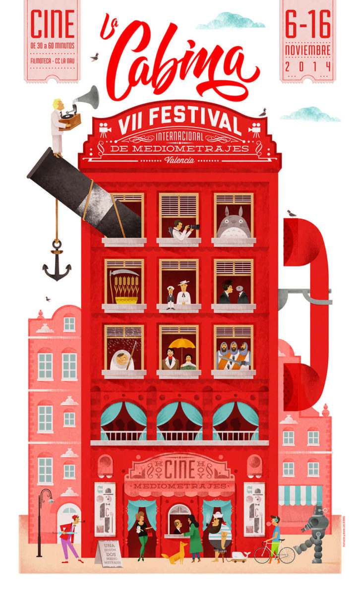 Cartel de la VII edición de La Cabina - Festival Internacional de Mediometrajes de Valencia. Imagen cortesía de La Cabina. 