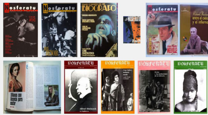 Portadas de la revista 'Nosferatu', una de las publicaciones digitalizadas por el equipo de la UPV.