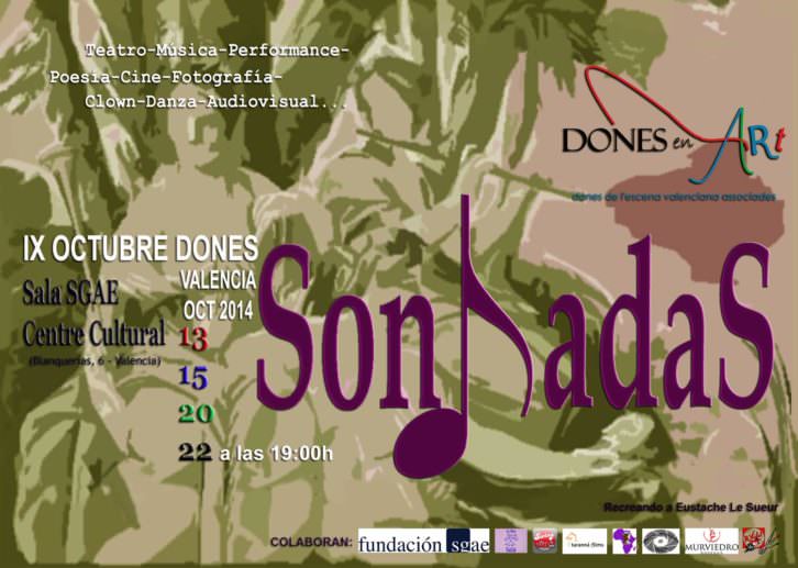 Cartel de SonhadaS, IX Festival Octubre Dones. Imagen cortesía de Dones en Art. 