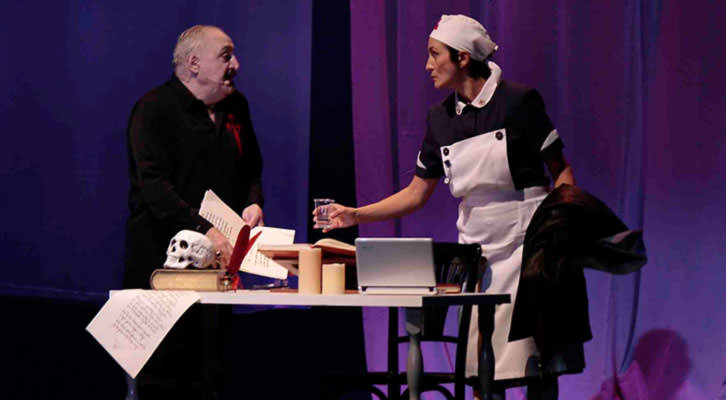 Escena de 'Yo, Quevedo', de Moncho Borrajo. Imagen cortesía de Teatre Talia. 