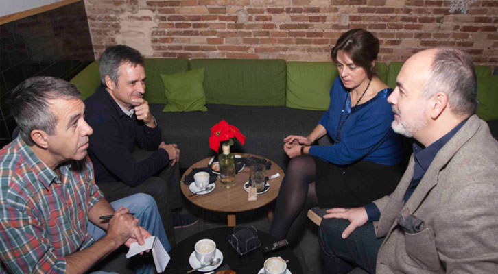 De izquierda a derecha, Salva Torres, Vicente Chambó, Begoña Siles y Rafael Maluenda. Fotografía: Fernando Ruiz. 