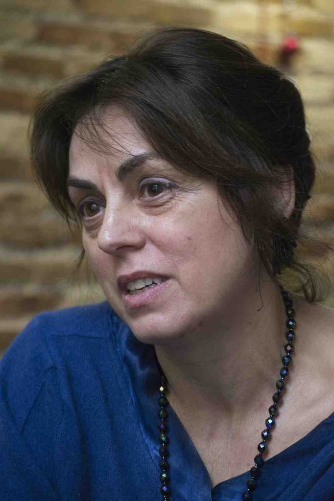 Begoña Siles, en un momento de la entrevista. Fotografía: Fernando Ruiz. 