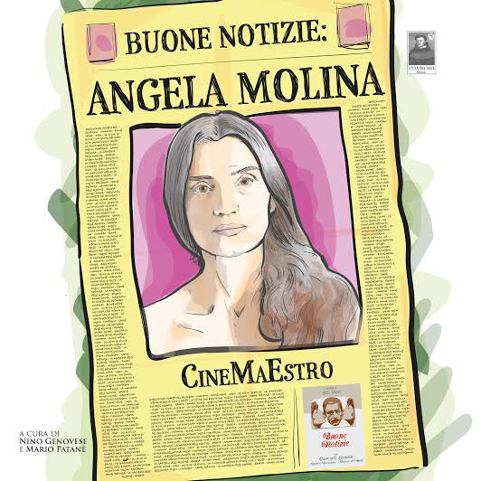 Libro de Mario Patané sobre Ángela Molina, presentado en Mostra Viva. Imagen cortesía de la organización. 