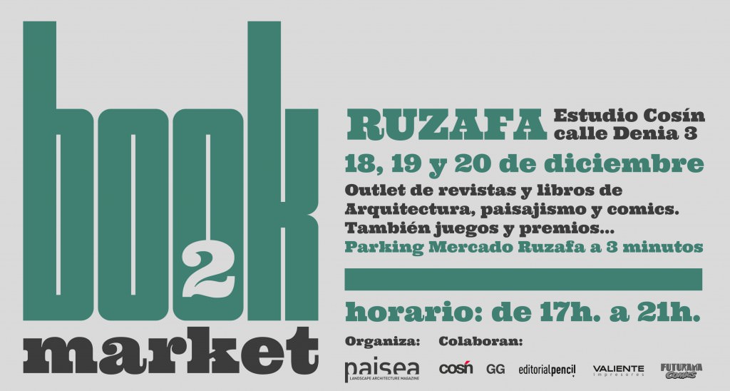 Cartel Book Market en Estudio Cosín