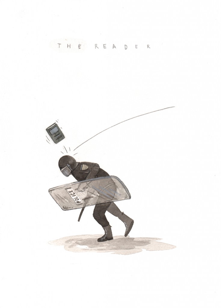 "The Reader", por Escif.