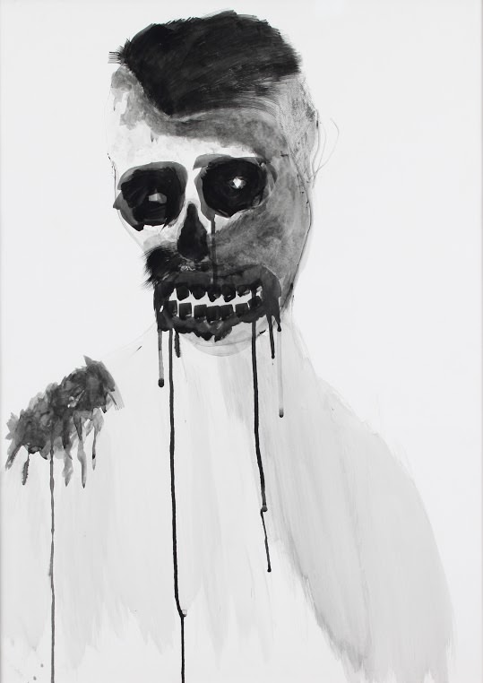 Obra de Pablo Bellot en la exposición Sobre papel en el MUA. Cortesía de Colección Tomás Ruiz.