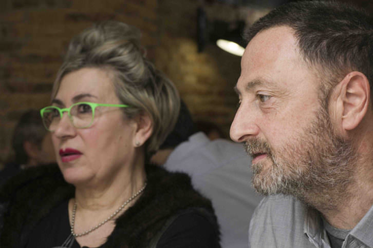 Carmen Calvo y Antonio Alcaraz, durante los Desayunos Makma en Lotelito. Fotografía: Fernando Ruiz. 