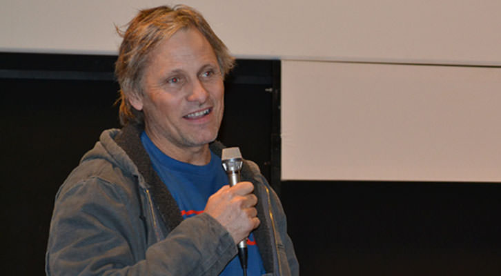 Viggo Mortensen, en la Sala Berlanga durante la presentación de su última película 'Jauja'. Imagen cortesía de CulturArts IVAC.