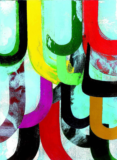 MARK JOYCE Encuentros cercanos. 2014. Acrílico sobre madera.