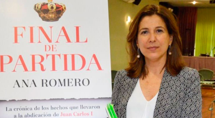 Ana Romero en la presentación de su libro 'Final de partida'. Imagen de Europa Press.