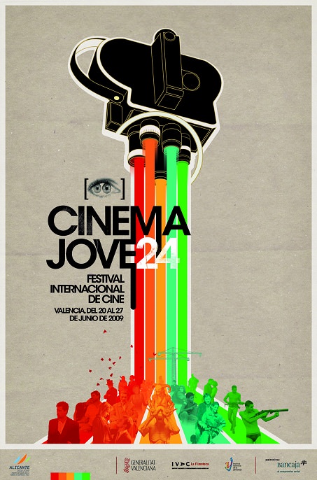 Cartel del Cinema Jove de 2009, obra de Casmic-Lab. Cortesía del Festival. 