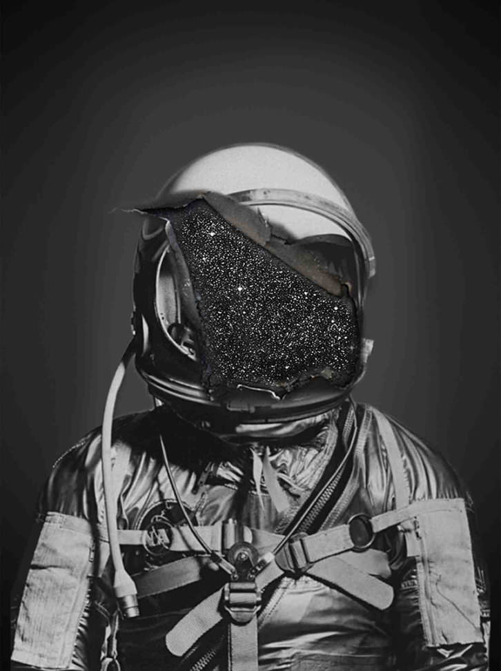 Dear Spaceman, obra de Julia Llerena en la exposición 'Pensamiento interestelar'. Imagen cortesía de AJG Gallery.