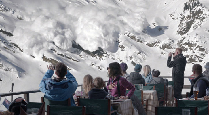 Fotograma de Force Majeure (Fuerza Mayor), de Ruben Östlund, Premio Luna de Valencia de Cinema Jove.