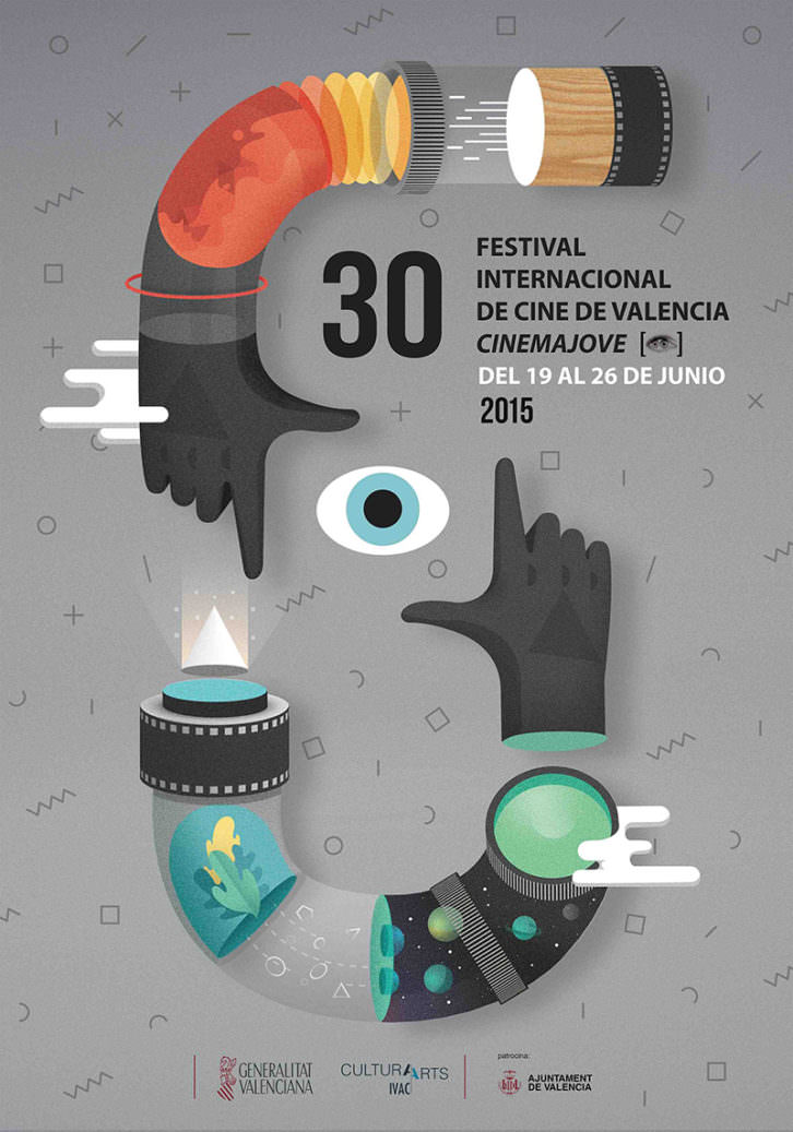 Cartel del 30 Festival Internacional de Cine de Valencia - Cinema Jove. Cortesía del Festival. 