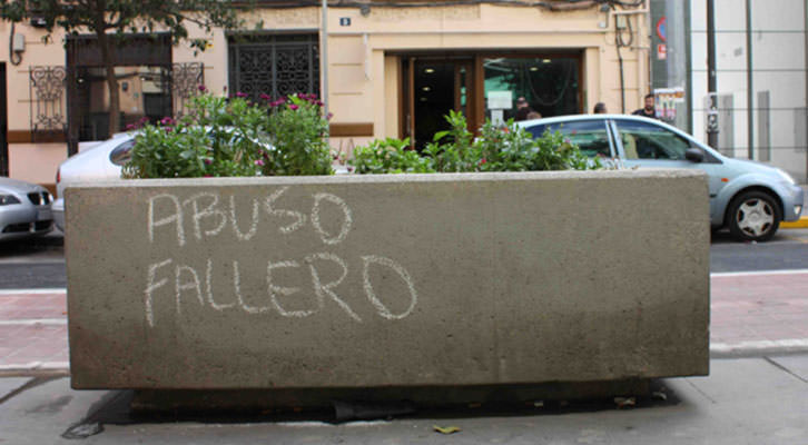 Pintada en el barrio de Ruzafa. Foto: Begoña Siles.