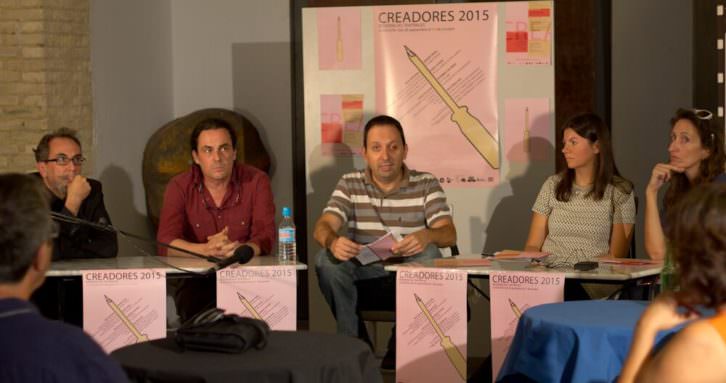 De izquierda a derecha, Eusebio Calonge, Pedro Giménez, Gabriel Ochoa, Laura Monrós y Rosa Sanmartín, durante la presentación de Creador.Es en la Sala Off. Cortesía de la organización.