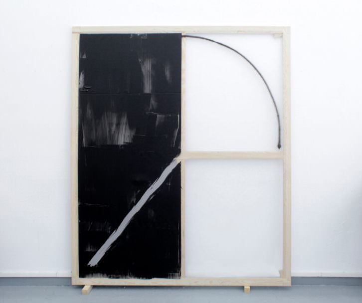 Rubén M. Riera. De-Venir, 2015. Spray y acrílico sobre polietileno transparente y bastidor de madera, 195x163 cm. Cortesía Mardel.