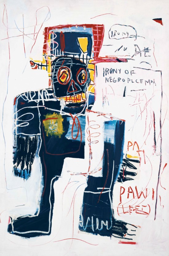 La ironía de un policía negro, de Jean-Michel Basquiat. Cortesía de Museo Guggenheim Bilbao.