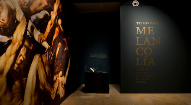 Vista de la entrada a la exposición 'Tiempos de melancolía'. Cortesía del Museo Nacional de Escultura de Valladolid.