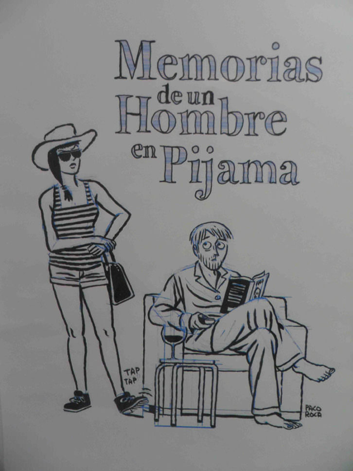 'Memorias de un hombre en pijama' en la exposición 'Paco Roca. En Venta'. Galería Pepita Lumier.