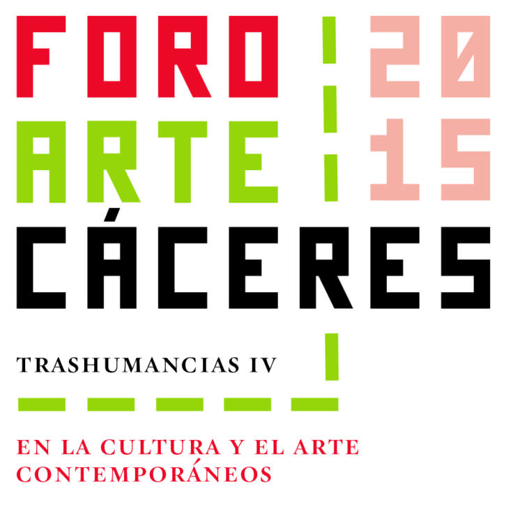 Logotipo de presentación de la nueva edición de Foro Arte Cáceres'15. Cortesía de Foro Arte Cáceres.