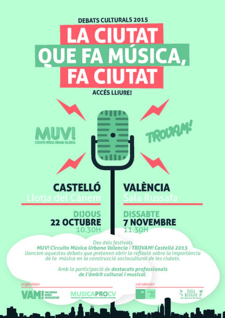 Cartel de La ciutat que fa musica fa ciutat.