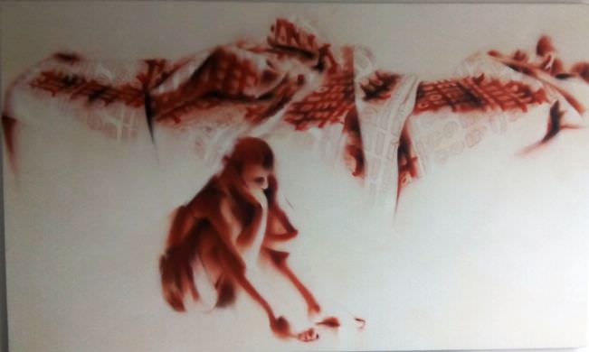 Imagen de portada, detalle de "Comí Jabalí", de Carlos Domingo. Acrílico sobre lienzo, 120 x 200 cm. Imagen archivo Galería Valle Ortí.