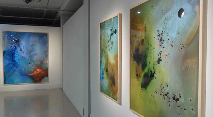 Obras de Cristina Gamón en la que será la última exposición en la sala del Palau de la Música. 