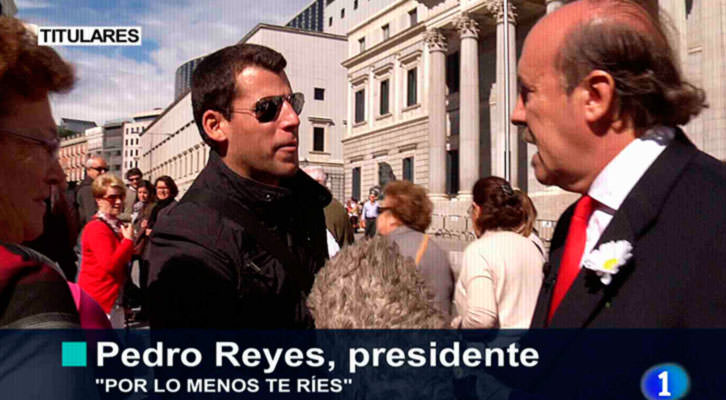 Fotograma de la webserie Pedro Reyes for President. Imagen cortesía de El Hombre Bala Producciones.